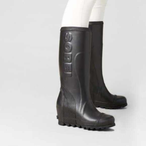 Sorel Shoes - Sorel Joan women tall rain wedge boots size 9.5M